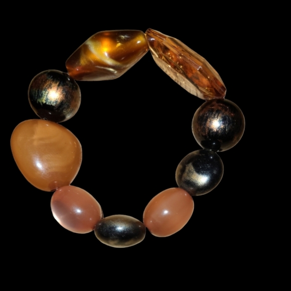 6" Stretchy Handmade Beaded Bracelet L8 - Picture 2 of 2